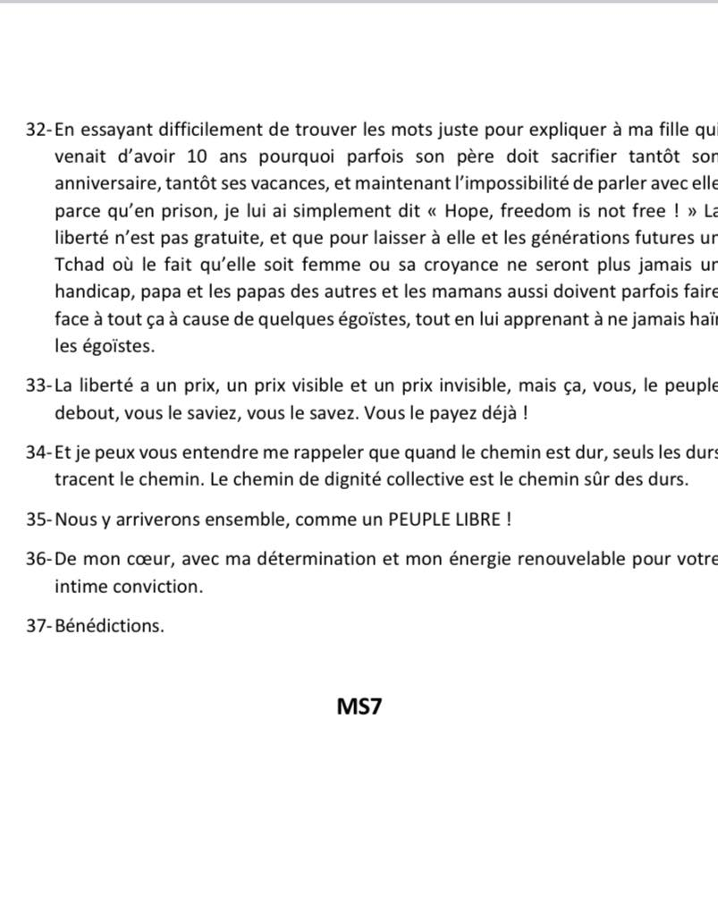 image-102 Tchad : Dr. Succès Masra révèle la véritable réalité des prisons au Tchad, à travers une grève de la faim.