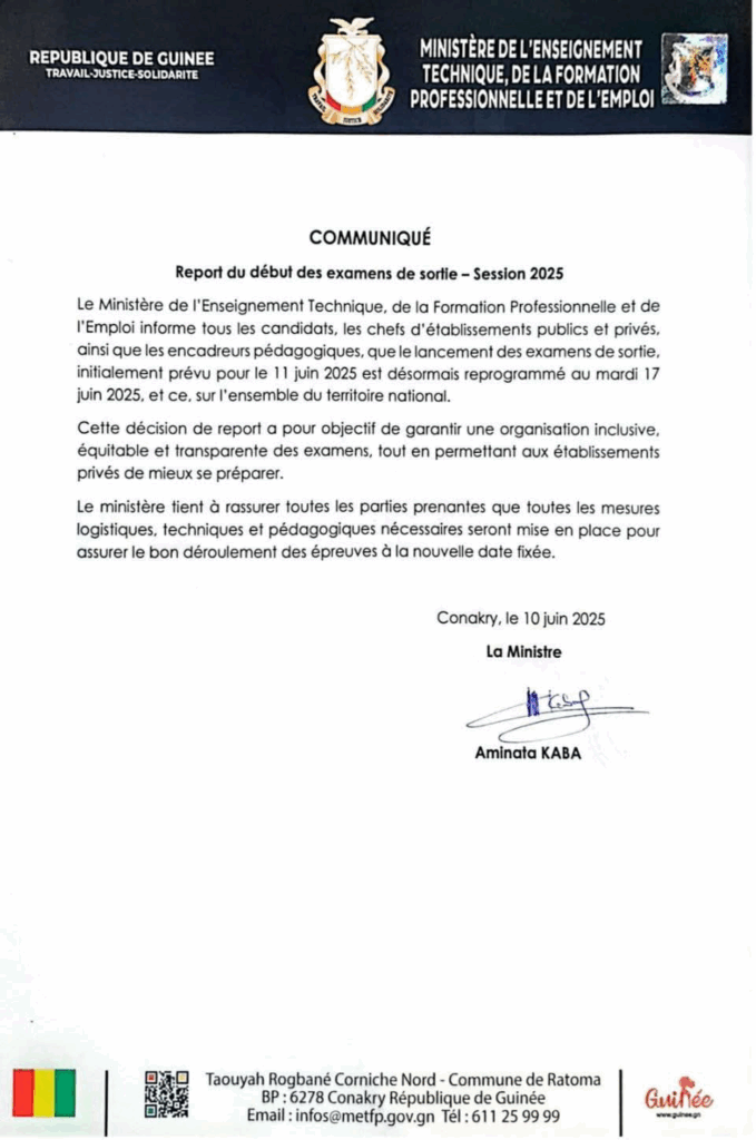 image-35-679x1024 Guinée : Ministère de l'enseignement technique,  une nouvelle fois, les examens de fin d'études sont repoussés.