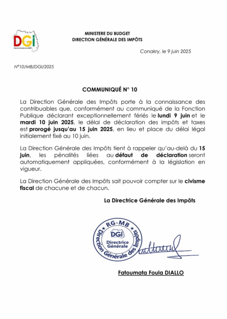 image-49-731x1024 Guinée /DGI : Communiqué relatif à la prorogation du delai de déclarations des taxes et impôts au compte du Mois de juin.