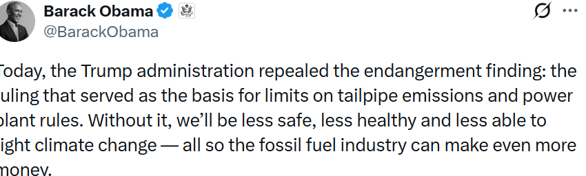 image-88 Washington (États-Unis) /Obama: les Américains seront "moins en sécurité" et "en moins bonne santé" après la décision de Trump sur le climat.