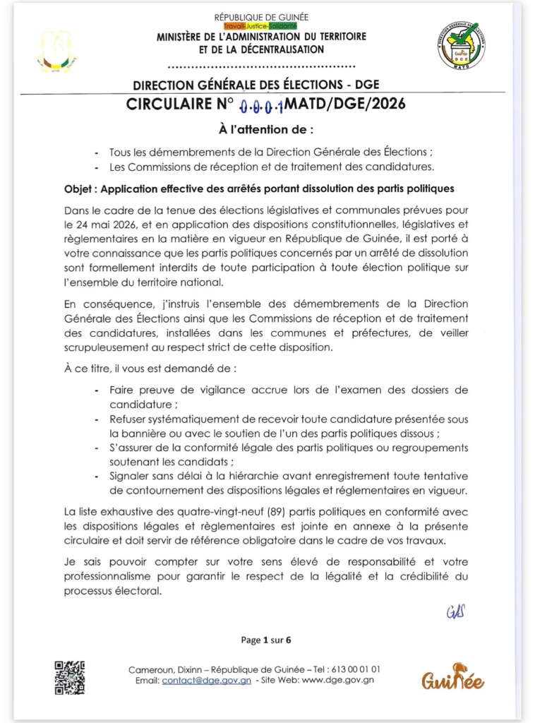 image-130-758x1024 Conakry (Guinée) : Point sur les prochaines échéances électoralesÉlections législatives et communales du 24 mai : 89 partis politiques autorisés à participer.