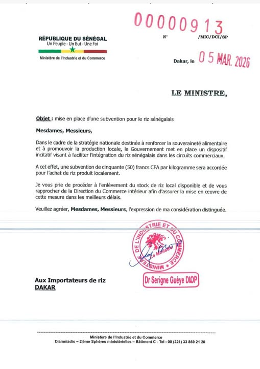 image-38 Dakar (Sénégal) / Souveraineté Alimentaire et Compétitivité : Le Sénégal Intensifie son Soutien à la Filière Rizicole Nationale.