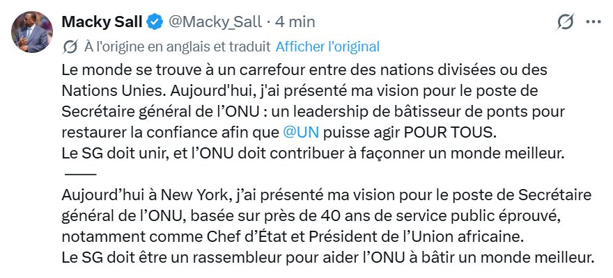 image-147 Dialogue Crucial pour la Candidature à l'ONU : L'Ancien Président Sénégalais Face à l'Assemblée Générale.