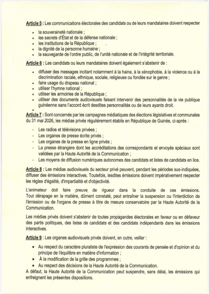 image-170-730x1024 Conakry (Guinée) / Réglementation Stricte de la Couverture Médiatique par la HAC : Un Impératif d'Équité Électorale.