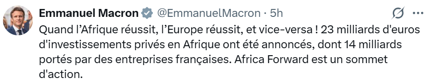 image-48 France-afrique /Un Partenariat Renforcé : La France et l'Afrique Visent la Création de Plus de 250.000 Emplois Directs avec 23 Milliards d'Euros d'Investissements.