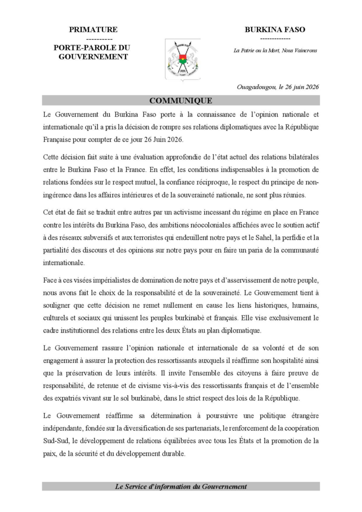 image-97-724x1024 Ouagadougou (Burkina Faso) : Le Burkina Faso annonce "rompre ses relations diplomatiques" avec la France.