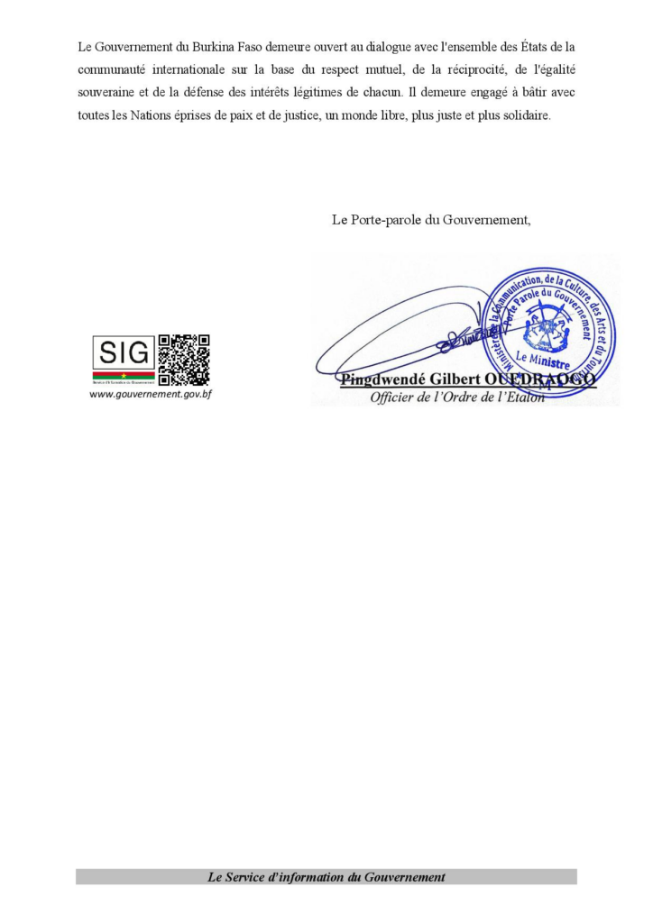 image-98-724x1024 Ouagadougou (Burkina Faso) : Le Burkina Faso annonce "rompre ses relations diplomatiques" avec la France.