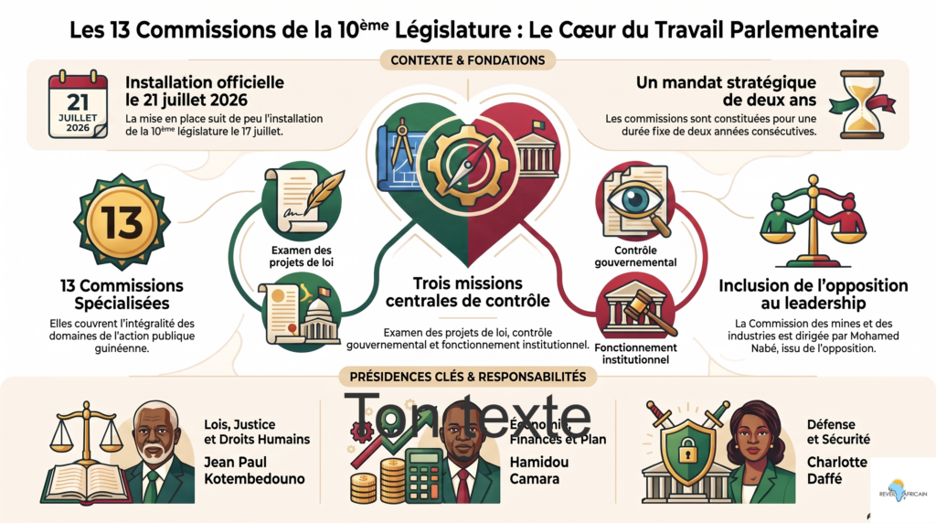 Les_13_Commissions_Parlementaires_Guineennes-1024x572 Conakry (Guinée) : Installation Officielle des Commissions Permanentes de l'Assemblée Nationale.
