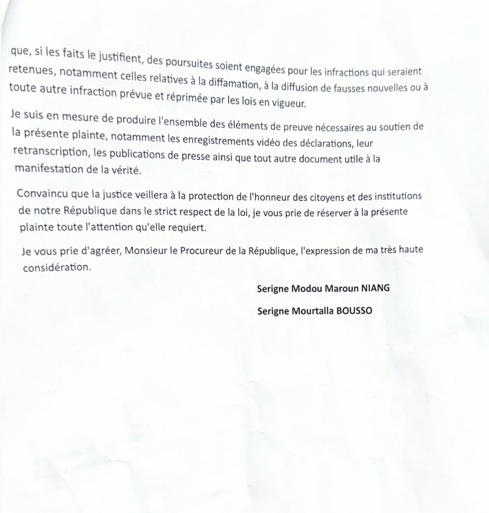 image-58-977x1024 Dakar (Sénégal) / Plainte contre Ousmane Sonko : Le Collectif des petits-fils de Serigne Touba saisit la justice après ses propos sur la ville sainte.