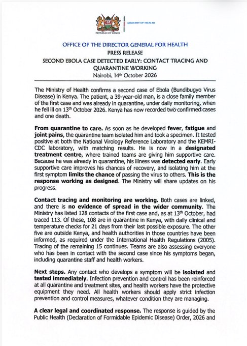 image-39 Nairobi (Kenya) : Le Kenya annonce un deuxième cas d'Ebola sur son sol (ministère).