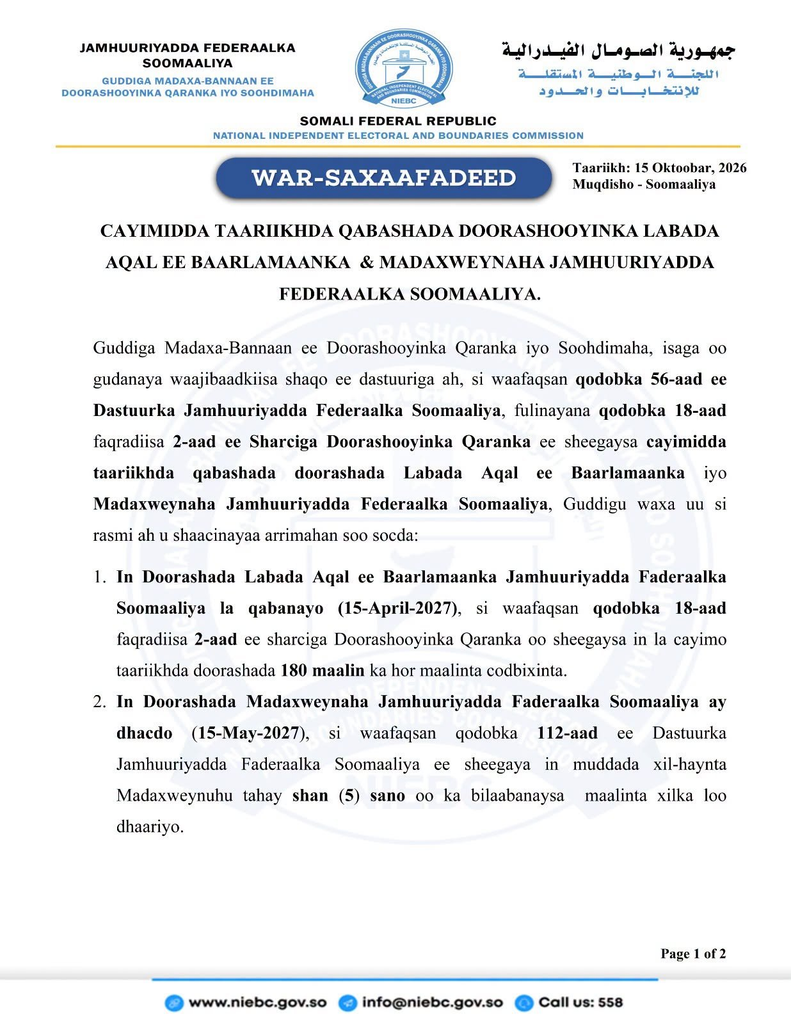 image-45-791x1024 Mogadiscio (Somalie) : La Somalie annonce des élections présidentielles le 15 mai 2027.